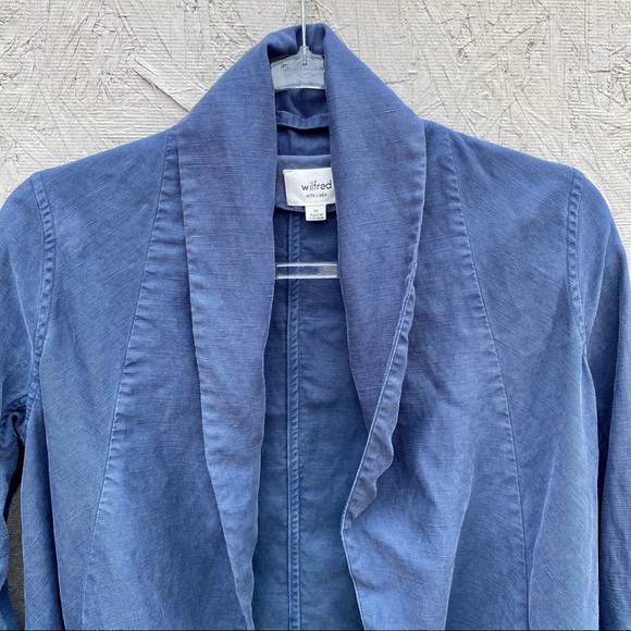 Wilfred Aritzia Chevalier Linen Blend Open Front Jacket XS - Picture 2 of 6